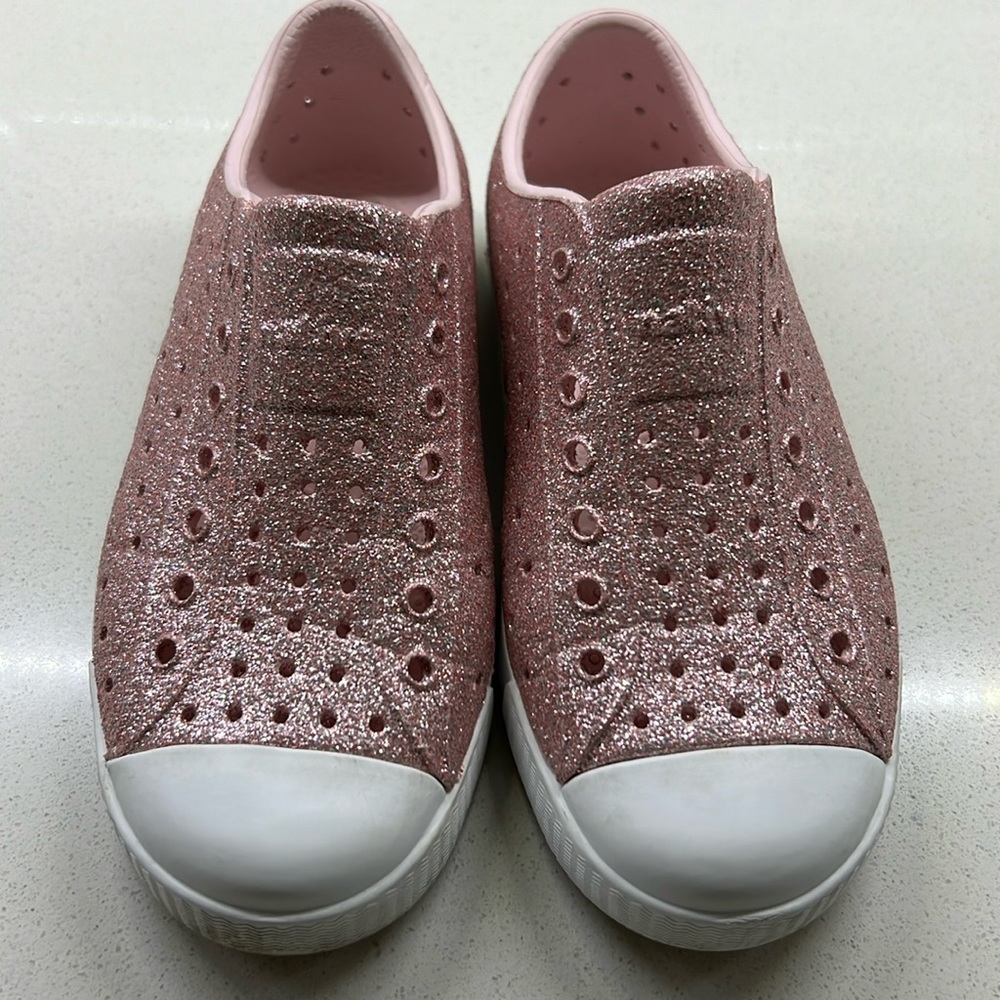 NATIVE- Girls' Jefferson Bling Glitter Waterproof Slip On Sneakers-C-13